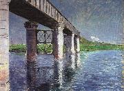 Gustave Caillebotte The Seine and the Railroad Bridge at Argenteuil oil